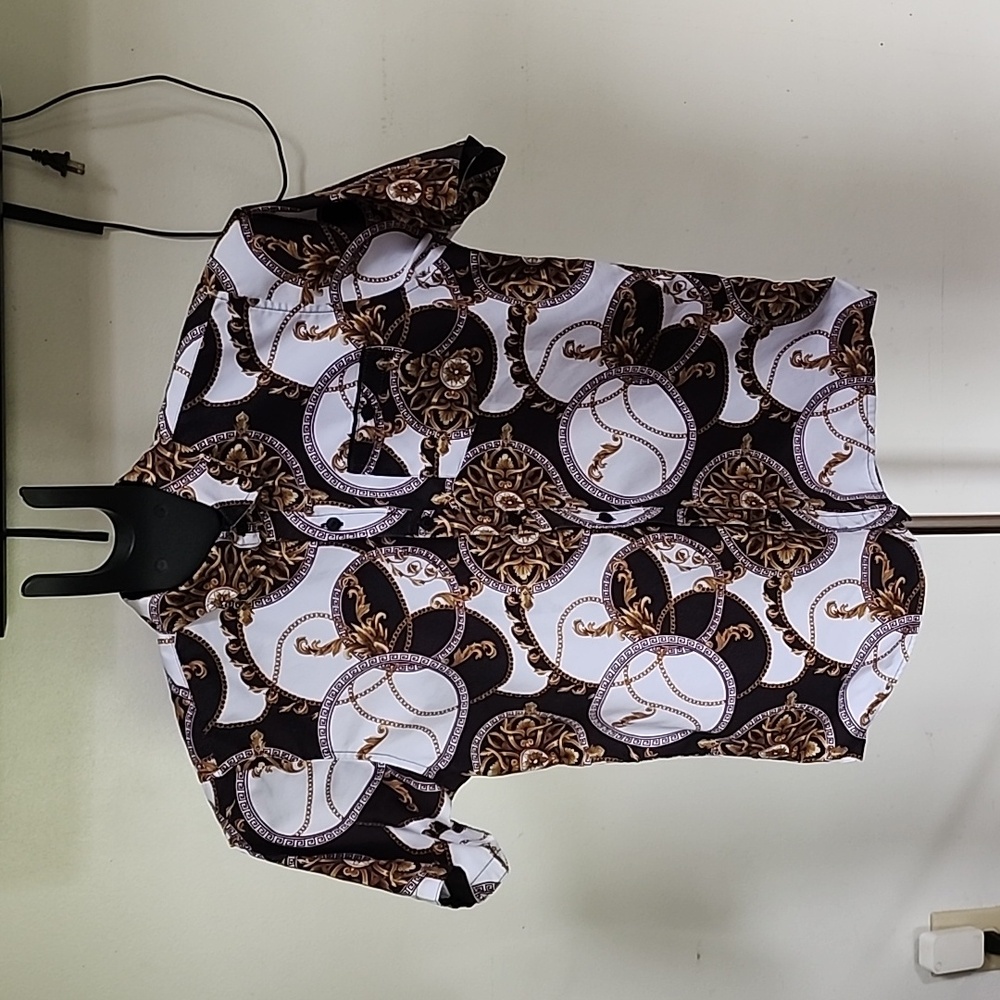 Boy's Public Record Dress Shirt, Colors White, Black & Shades of Brown, Size 14